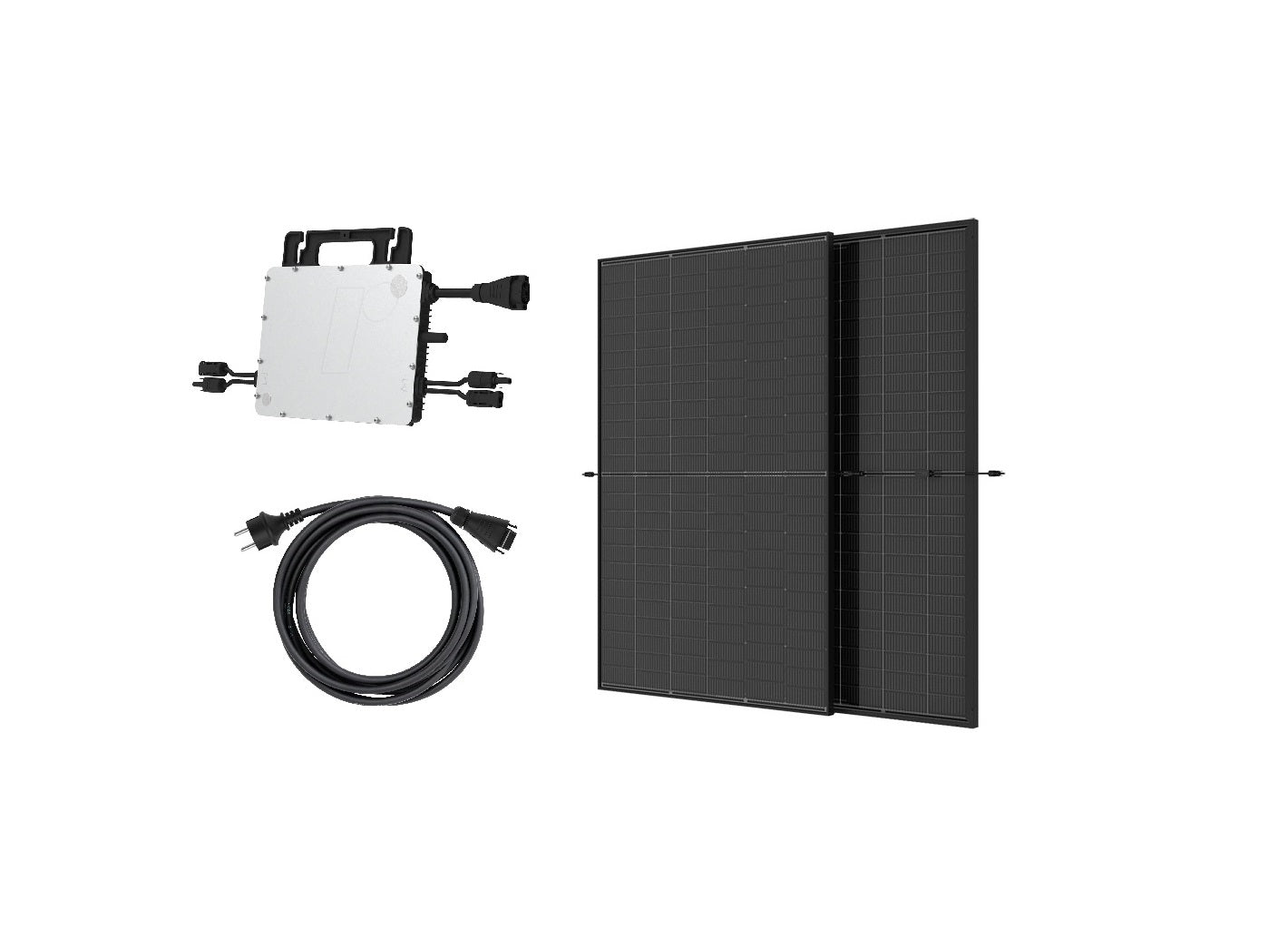 860W Balkonkraftwerk Set mit Glas-Glas Modulen und 800W Hoymiles Micro-Wechselrichter